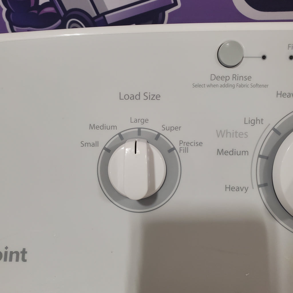 Pictures of Hotpoint White Top Load 3.8 Cu. Ft. Washer with Stainless Steel Basket and Heavy Duty Agitator HTW240ASKWS - Certified Refurbished - Neu Appliance Outlet - Discount Appliance Outlet in Austin, Tx