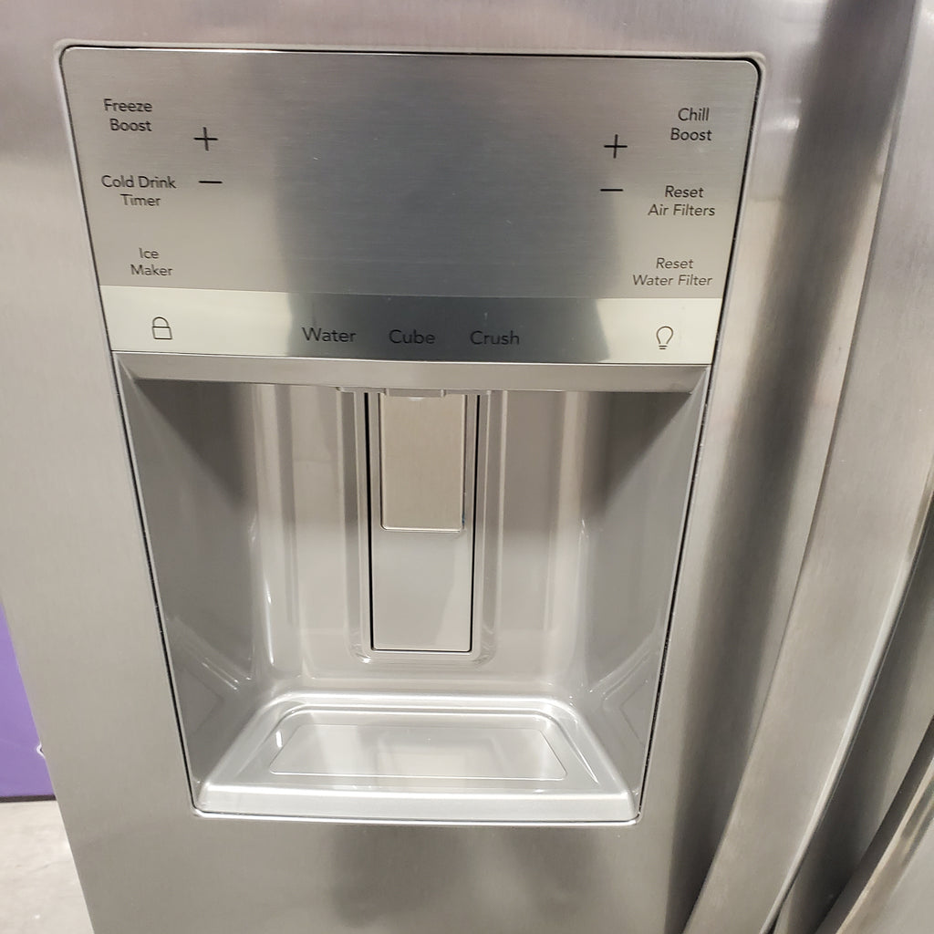 Frigidaire 22.3-cu ft Counter-depth Side-by-Side Refrigerator with Ice Maker (Fingerprint Resistant Stainless Steel) ENERGY STAR 20SD095 - GRSC2352AF - Scratch & Dent (Moderate)