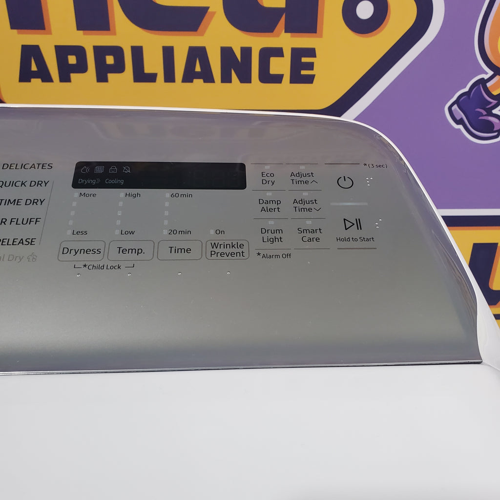 Pictures of Samsung White Top Load 5.0 Cu. Ft. Washer with Active Water Jet WA50R5200AW - Certified Refurbished and Samsung White Electric 7.4 Cu. Ft. Dryer with Sensor Dry DVE50R5200W - Scratch and Dent (Minor) - Neu Appliance Outlet - Discount Appliance Outlet in Austin, Tx