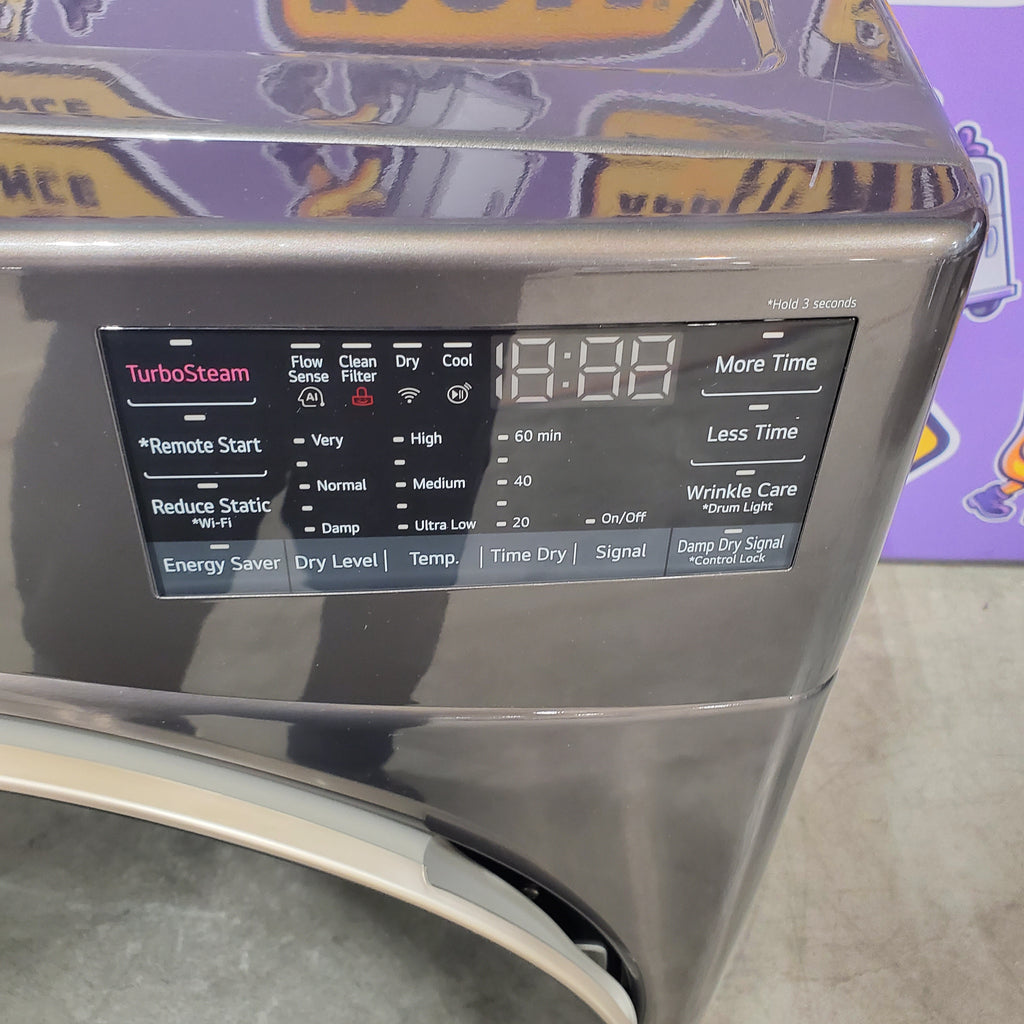 Pictures of LG Stackable Smart Front Load 4.5 Cu. Ft. Washer with TurboWash 360 Technology WM4000HBA - Open Box and LG Smart Wi-Fi Enabled Front Load Electric 7.4 Cu. Ft. Dryer with TurboSteam and Built-In Intelligence DLEX4000B - Scratch & Dent (Minor) - Neu Appliance Outlet - Discount Appliance Outlet in Austin, Tx