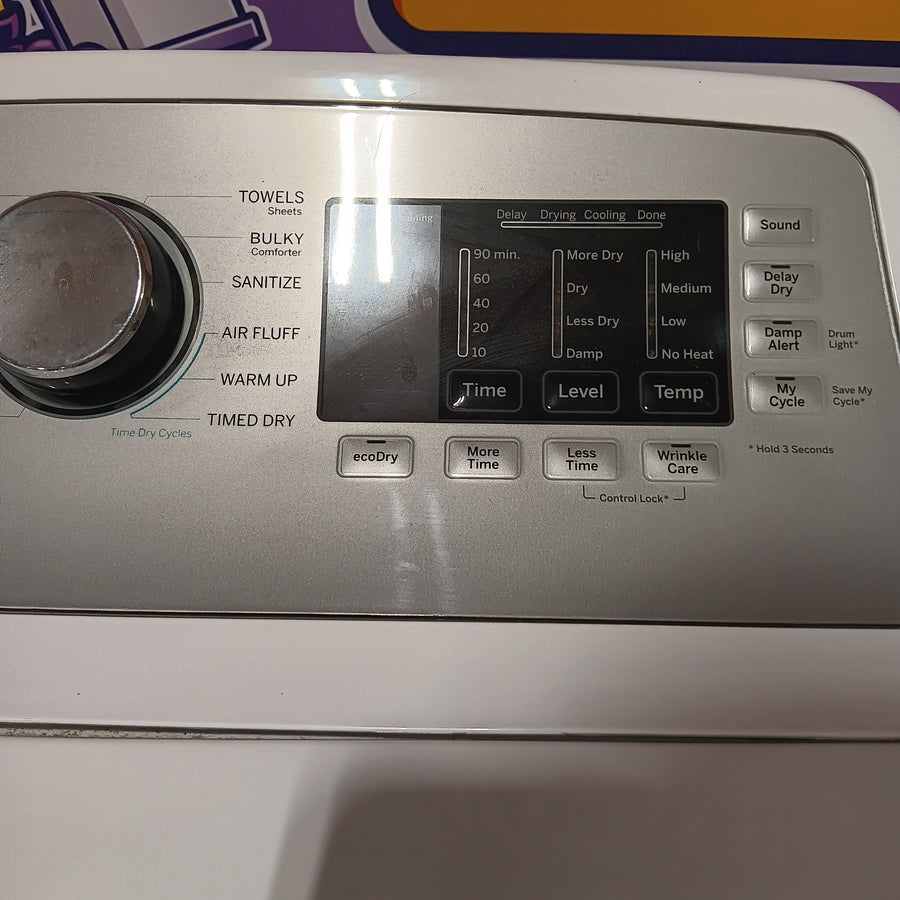 GE Top Load 4.0 Cu. Ft. Capacity Washer with Stainless Steel Wash Basket GTW325ASWWW - New in Box and GE 7.4-cu ft Vented Electric Dryer in White 16255 - GTD72EBSNWS - Certified Refurbished
