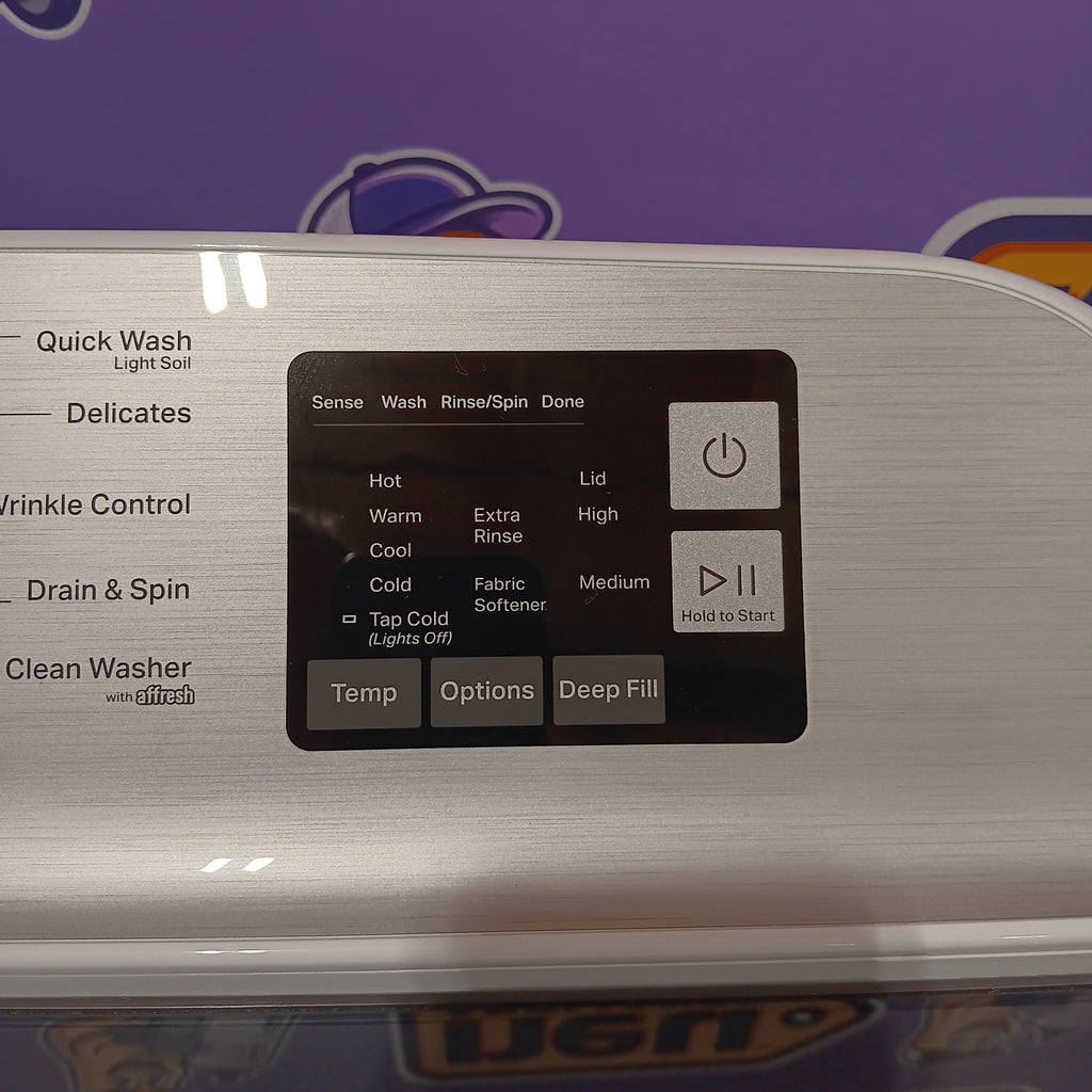 Pictures of Maytag Top Load 4.8 cu ft Washer with Deep Fill and Slow-Close Glass Lid MVW6200KW - Open Box and Maytag 7.0 cu ft Electric Dryer with Moisture Sensing and Quick Dry Cycle 16169 - MED6200KW - Scratch & Dent (Minor) - Neu Appliance Outlet - Discount Appliance Outlet in Austin, Tx