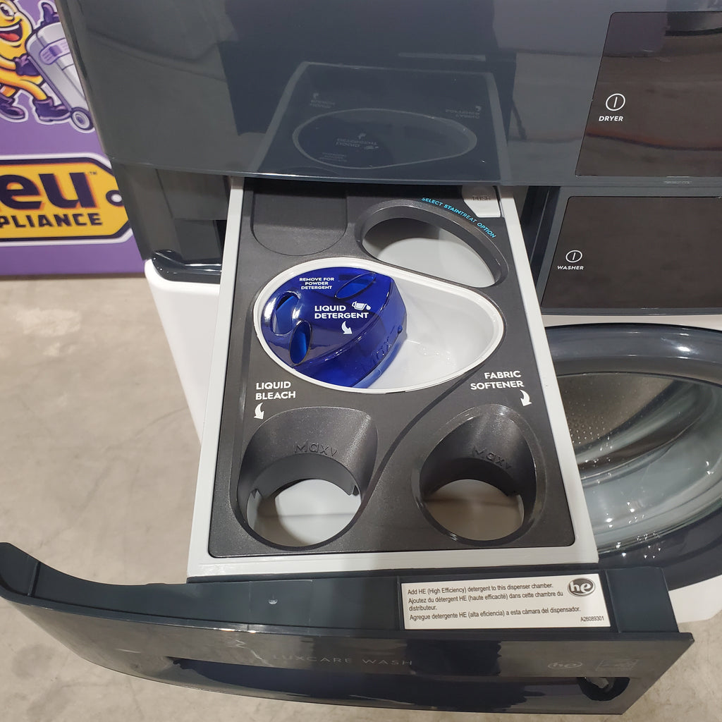 Pictures of Electrolux 300 Series Laundry Tower Single Unit Washer & Electric Dryer with LuxCare® Wash System in White ELTE7300AW - Scratch & Dent (Minor) - Neu Appliance Outlet - Discount Appliance Outlet in Austin, Tx
