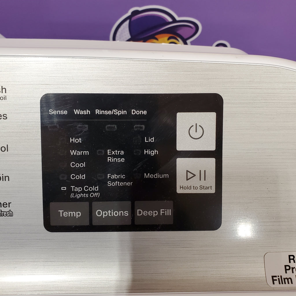 Pictures of Maytag Top Load 4.8 cu ft Washer with Deep Fill and Slow-Close Glass Lid MVW6200KW - Scratch & Dent (Minor) and Maytag 7.0 cu ft Electric Dryer with Moisture Sensing and Quick Dry Cycle 16173 - MED6200KW - Scratch & Dent (Minor) - Neu Appliance Outlet - Discount Appliance Outlet in Austin, Tx