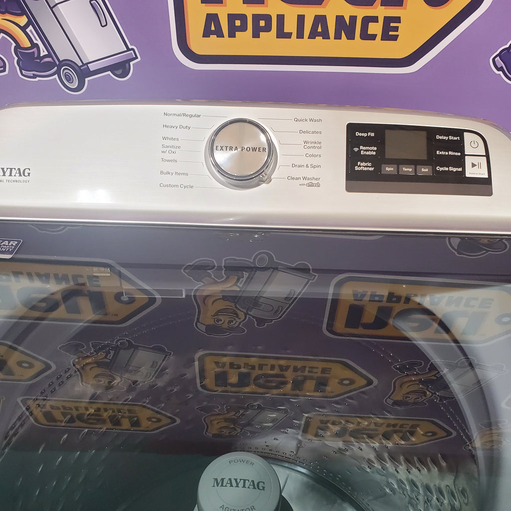 Pictures of Maytag 5.2 cu. ft. Smart Capable White ENERGY STAR Top Load Agitator Washing Machine with Extra Power - Scratch & Dent - Minor - Neu Appliance Outlet - Discount Appliance Outlet in Austin, Tx
