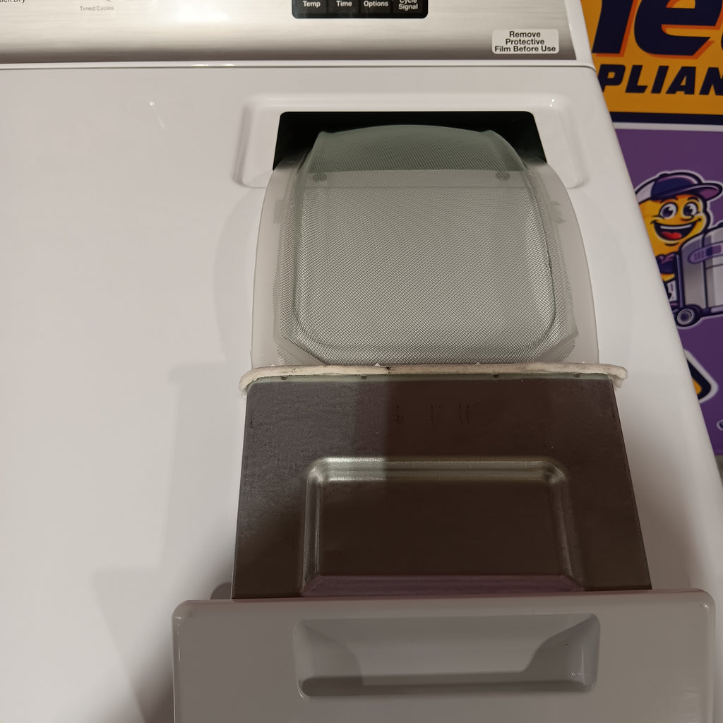 Maytag Top Load 4.8 cu ft Washer with Deep Fill and Slow-Close Glass Lid MVW6200KW - Scratch & Dent (Minor) and Maytag 7.0 cu ft Electric Dryer with Moisture Sensing and Quick Dry Cycle 16170 - MED6200KW - Scratch & Dent (Minor)