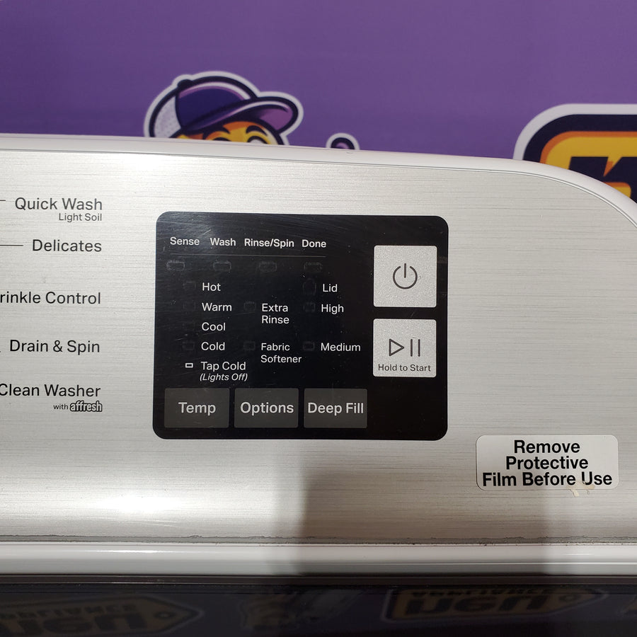 Maytag Top Load 4.8 cu ft Washer with Deep Fill and Slow-Close Glass Lid MVW6200KW - Scratch & Dent (Minor) and Maytag 7.0 cu ft Electric Dryer with Moisture Sensing and Quick Dry Cycle 16196 - MED6200KW - Scratch & Dent (Moderate)