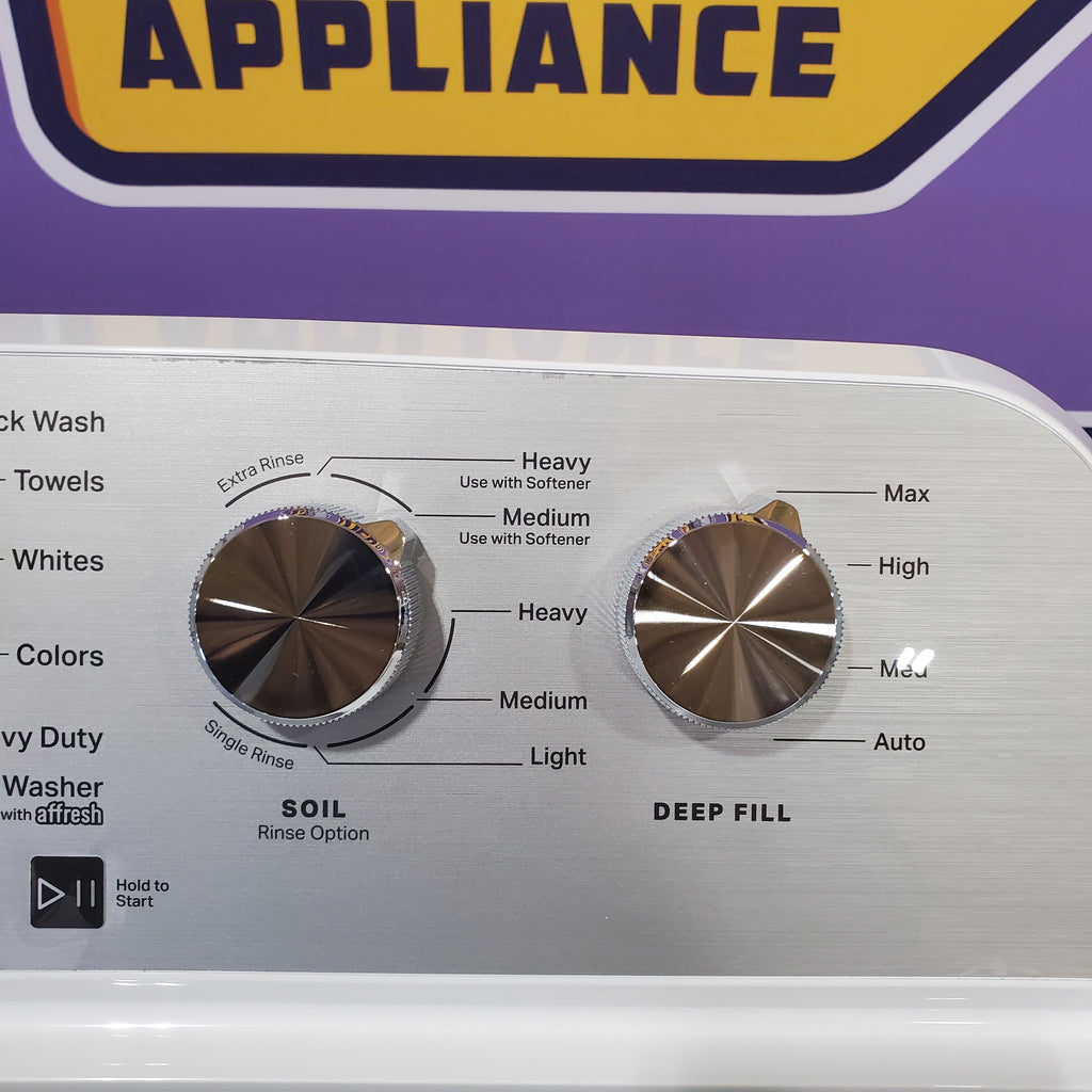 Pictures of MayTag 4.8 cu. ft. Top Load Washer with Extra Power, Built-In Water Faucet MVW5430MW - Scratch & Dent (Minor) and MayTag 7.0 cu. ft. Top Load Electric Wrinkle Prevent Dryer MED4500MW - Certified Refurbished - Neu Appliance Outlet - Discount Appliance Outlet in Austin, Tx