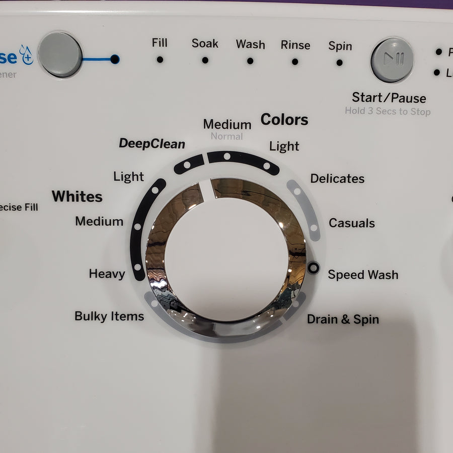 GE White Top Load 4.0 Cu. Ft. Capacity Washer with Stainless Steel Wash Basket GTW325ASWWW - New in Box and GE White Electric 7.2 Cu. Ft. Dryer with Aluminized Alloy Drum 16211 - GTD42EASJWW - Certified Refurbished