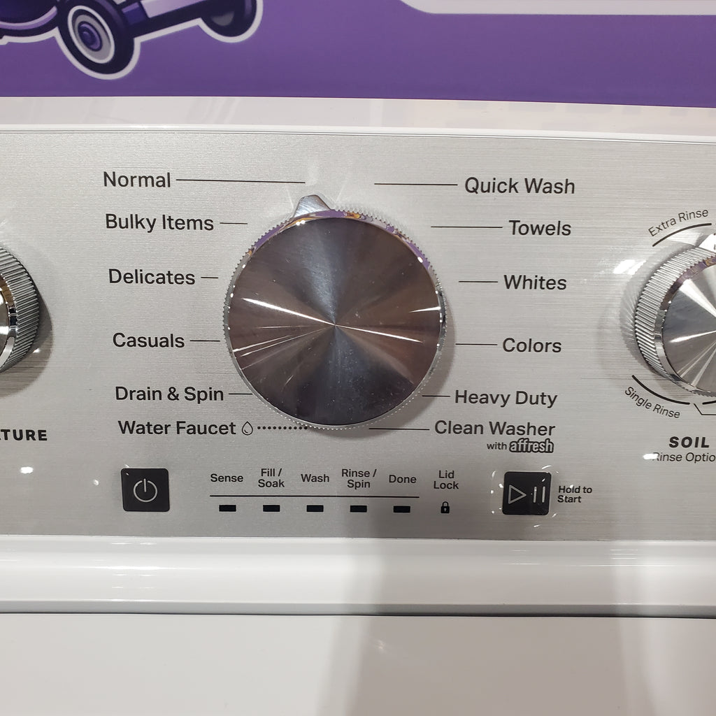 Maytag Top Load 4.8 cu ft Power Impeller Washer with Extra Power Option and Deep Fill 7SD696 - MVW5430MW - Scratch & Dent (Moderate)