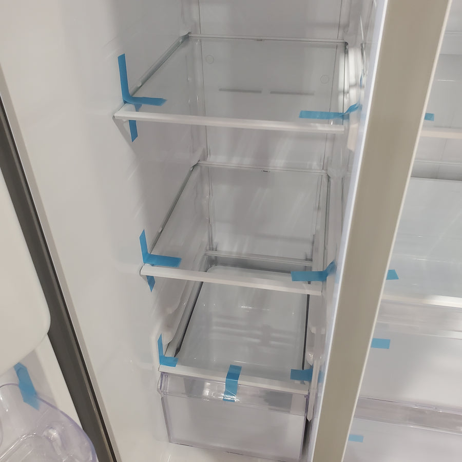 Samsung 27.4-cu ft Side-by-Side Refrigerator with Ice Maker (Fingerprint Resistant Stainless Steel)-RS27T5200SR-Open Box