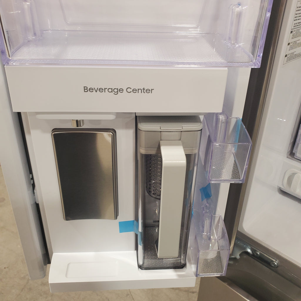 Pictures of Samsung 25 cu. ft. 33" Wide Standard Depth 3-Door French Door Smart Refrigerator in Stainless Steel with Beverage Center and Dual Ice 4SD416 - RF25C5551SR - Scratch & Dent (Minor) - Neu Appliance Outlet - Discount Appliance Outlet in Austin, Tx