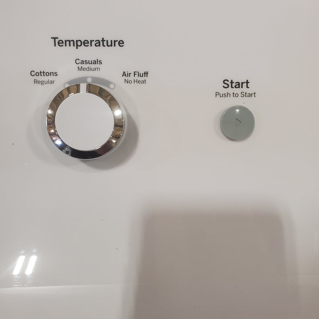Pictures of GE White Electric 6.2 Cu. Ft. Capacity Dryer with Shallow Depth and Up to 120 Ft. Venting Capability GTX33EASKWW - Scratch and Dent (Minor) - Neu Appliance Outlet - Discount Appliance Outlet in Austin, Tx