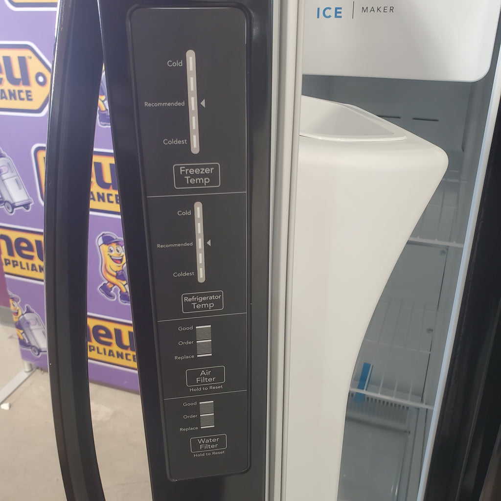 Frigidaire Black 26 Cu. Ft. Standard-Depth ENERGY STAR Side-by-Side Refrigerator with EvenTemp™ Cooling System FRSS2623AB - Open Box