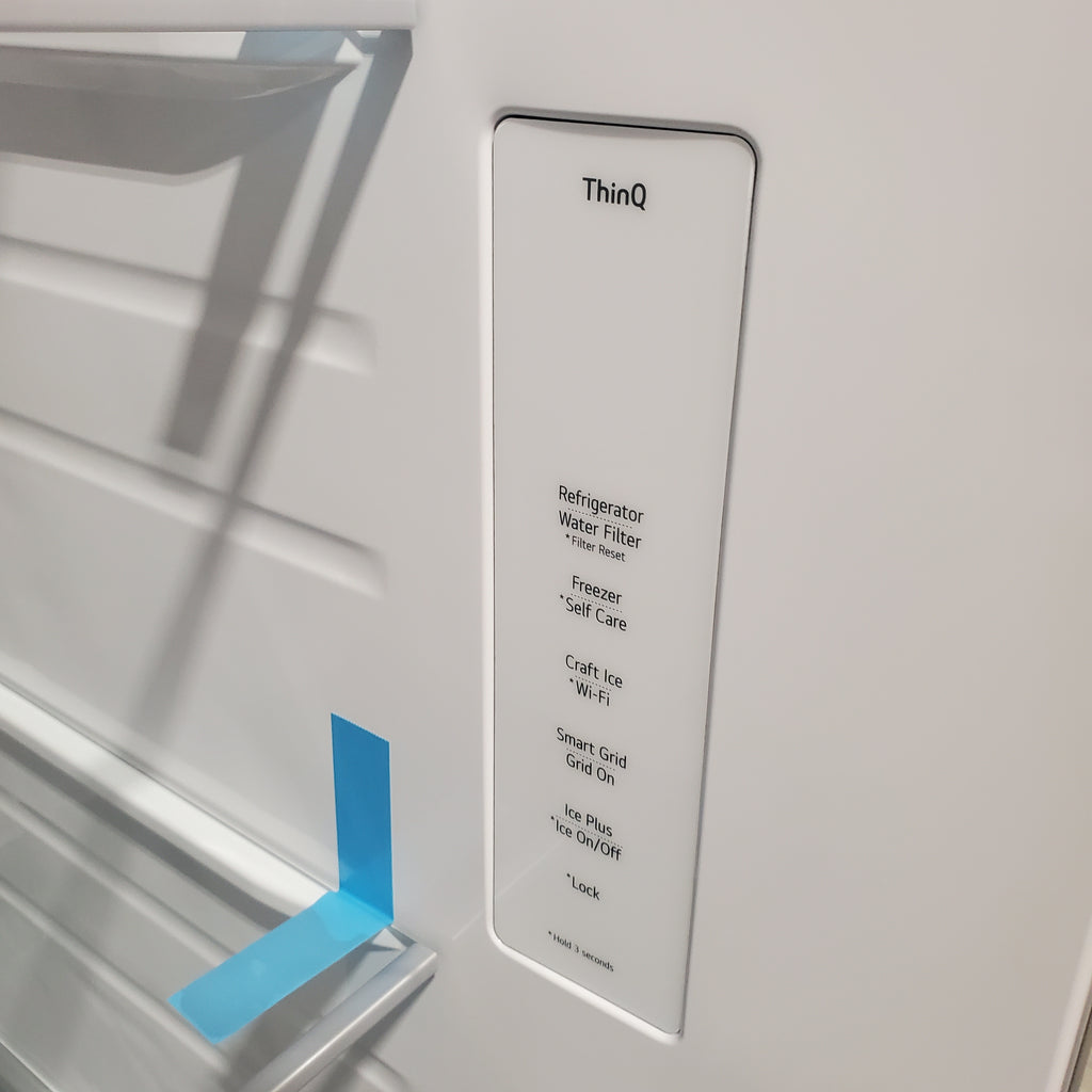 Pictures of LG ENERGY STAR 27 cu. ft. Side by Side Refrigerator with Edge-to-Edge InstaView in Print Proof Stainless Steel - 3SD499 - LRSOS2706S - Scratch & Dent - Minor - Neu Appliance Outlet - Discount Appliance Outlet in Austin, Tx