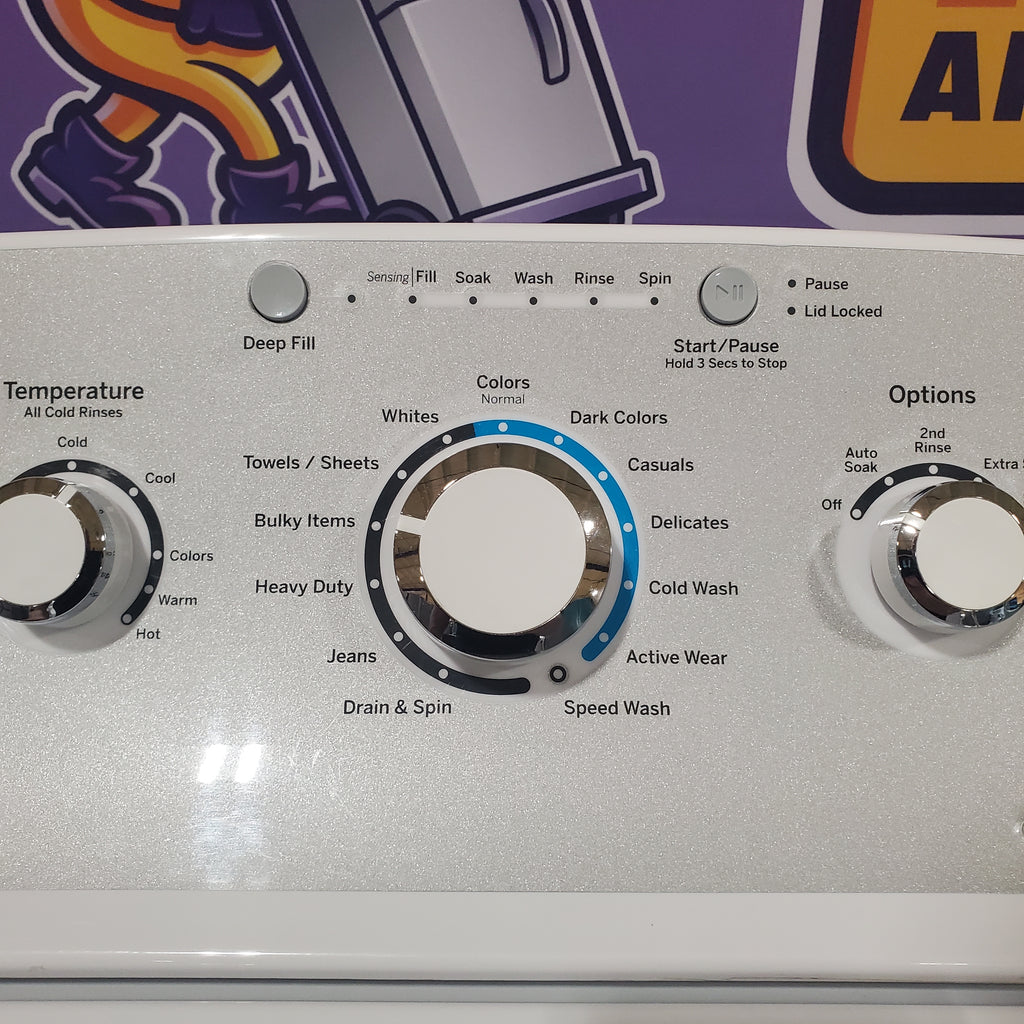 Pictures of Neu Select Silver GE High Capacity 4.2 cu. ft. Agitator Top Load HE Washing Machine With Extra Water Cycle / Option - Certified Refurbished - Neu Appliance Outlet - Discount Appliance Outlet in Austin, Tx