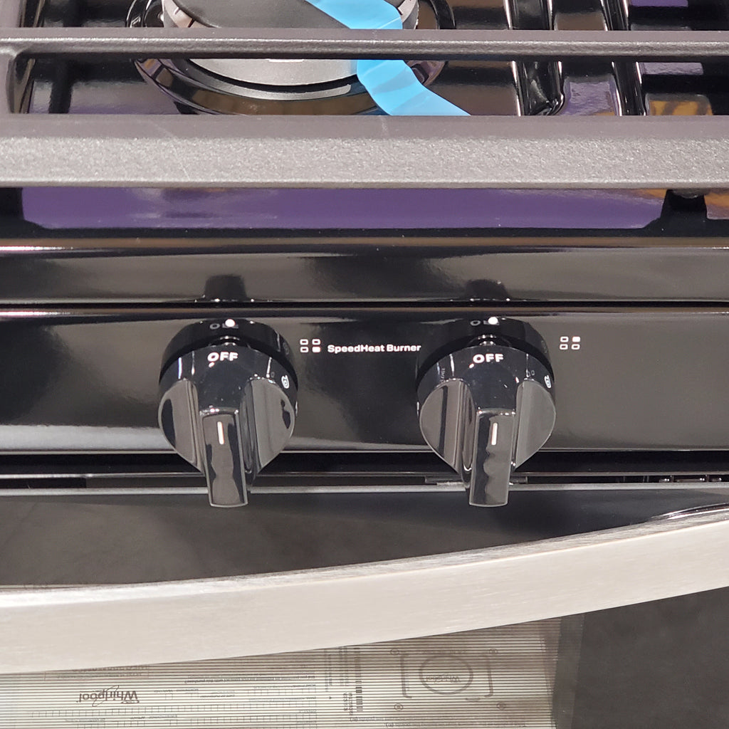 Pictures of Whirlpool 5.1 Cu. Ft. Freestanding Gas Range with Broiler Drawer and Two Speed Heat Burners in Stainless Steel WFG320M0MS - Open Box - Neu Appliance Outlet - Discount Appliance Outlet in Austin, Tx