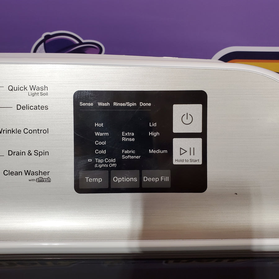 Maytag Top Load 4.8 cu ft Washer with Deep Fill and Slow-Close Glass Lid MVW6200KW - Scratch & Dent (Minor) and Maytag 7.0 cu. ft Top Load Gas Dryer with Moisture Sensing 16198 - MGD6200KW - Scratch and Dent (Minor)