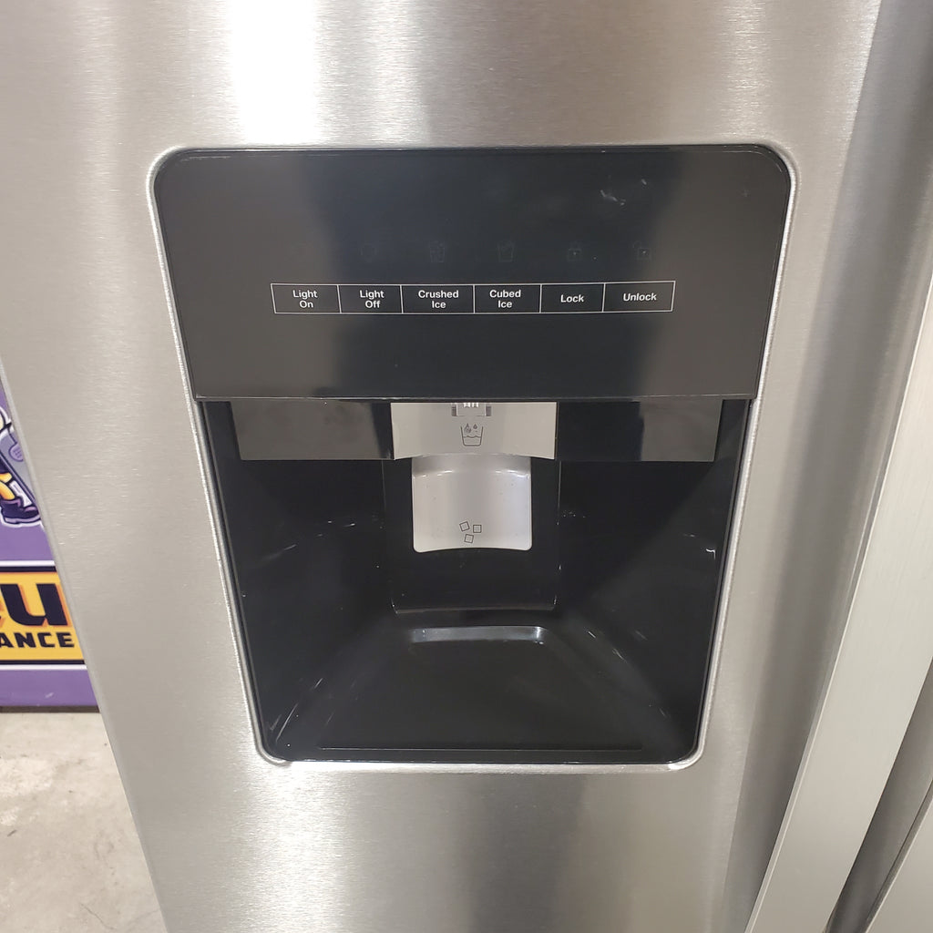 Pictures of Whirlpool 24 cu ft Capacity Side By Side Refrigerator with Ice and Water Dispenser in Fingerprint Resistant Stainless Steel 22SD022 - WRS315SDHZ - Scratch & Dent (Minor) - Neu Appliance Outlet - Discount Appliance Outlet in Austin, Tx