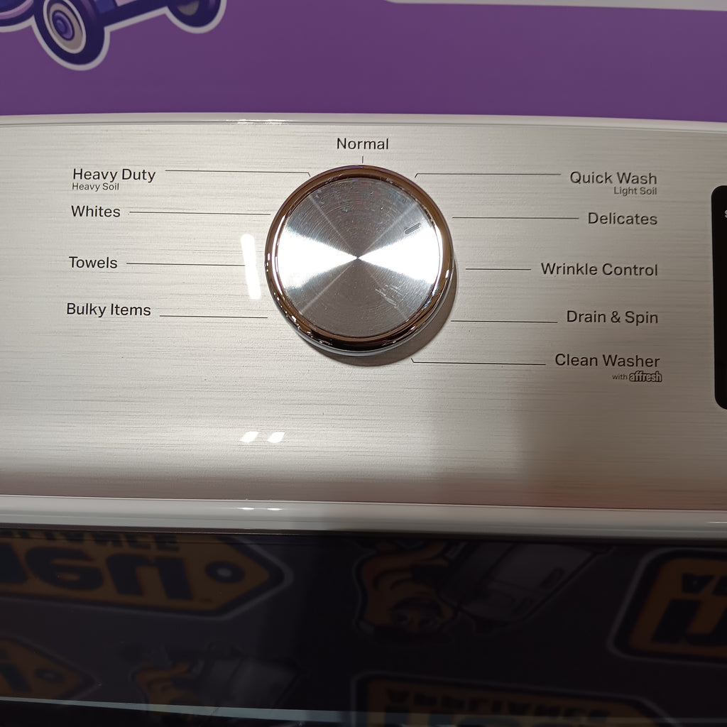Pictures of Maytag Top Load 4.8 cu ft Washer with Deep Fill and Slow-Close Glass Lid MVW6200KW - Scratch & Dent (Minor) and Maytag 7.0 cu ft Electric Dryer with Moisture Sensing and Quick Dry Cycle 16156 - MED6200KW - Open Box - Neu Appliance Outlet - Discount Appliance Outlet in Austin, Tx