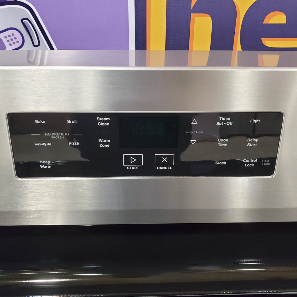 Pictures of Whirlpool Fingerprint Resistant Stainless Steel Electric Range with Steam Clean and No Preheat Mode 3SD628 - WFES3330RZ - Open Box - Neu Appliance Outlet - Discount Appliance Outlet in Austin, Tx