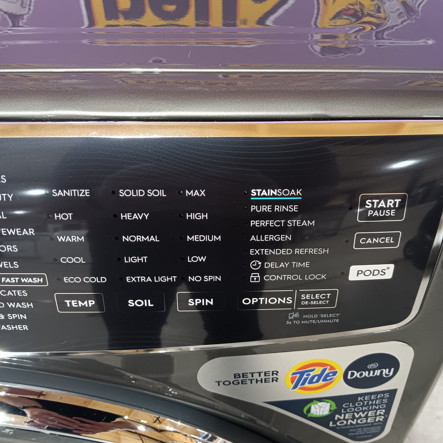 Electrolux Titanium Front Load 600 Series 4.5 Cu. Ft. Washer with Smartboost ELFW7637AT - Scratch & Dent (Moderate) and Electrolux 8 cu. ft. vented Front Load Stackable 600 Series Electric Dryer with LuxCare Dry 16248 - ELFE7637AT - Scratch & Dent (Minor)