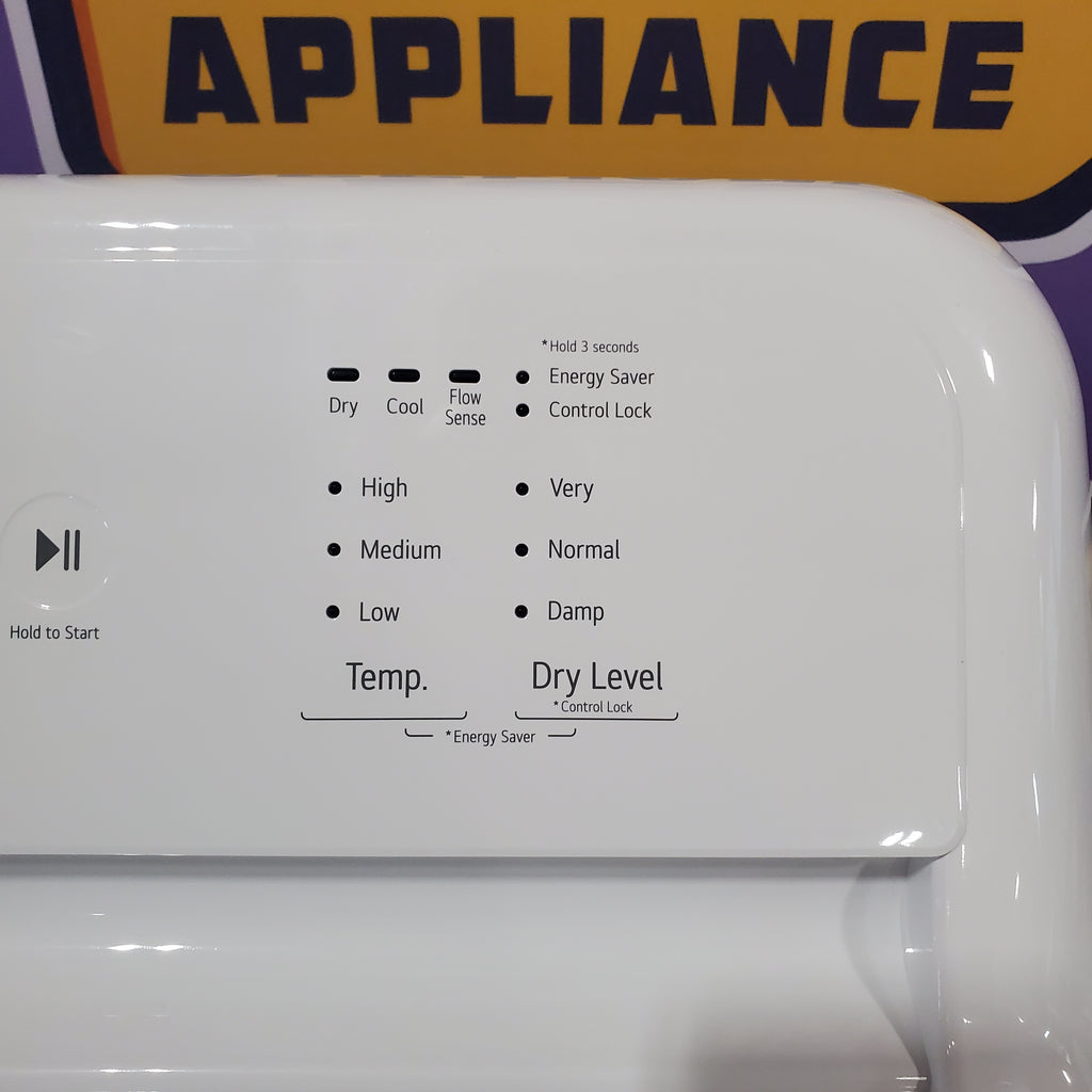 Pictures of LG 7.3 Cu. Ft. Electric Rear Control Ultra Large Capacity Dryer in White with Sensor Dry 3SD716 - DLE6100W - Open Box - Neu Appliance Outlet - Discount Appliance Outlet in Austin, Tx