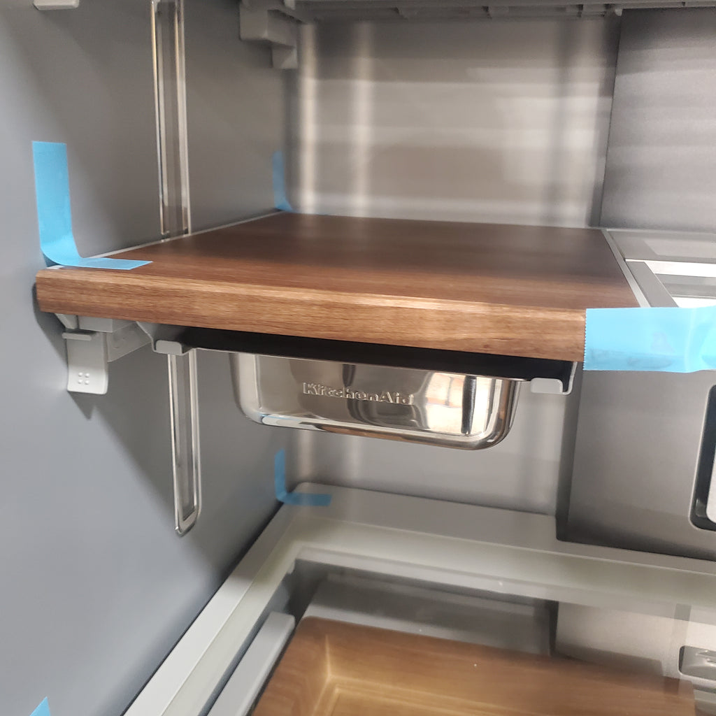 Pictures of KitchenAid 23.8 cu. ft. 36" Counter-Depth French Door Platinum Interior Refrigerator with PrintShield™ Finish KRFC704FPS - Scratch and Dent (Minor) - Neu Appliance Outlet - Discount Appliance Outlet in Austin, Tx