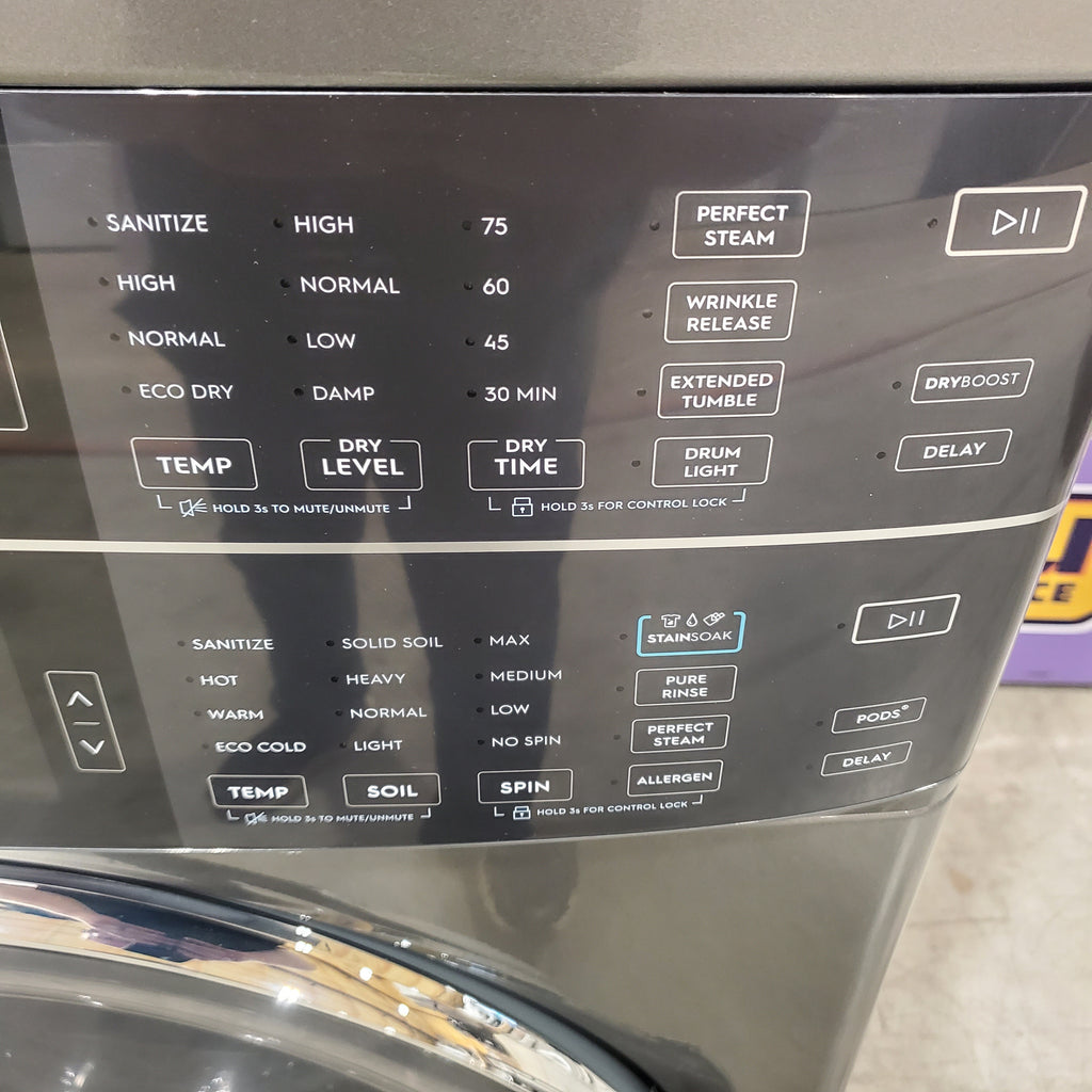 Pictures of Electrolux Titanium 600 Series Laundry Tower Single Unit 4.5 cu ft Washer & 8 cu ft Electric Dryer ELTE7600AT - Scratch & Dent (Minor) - Neu Appliance Outlet - Discount Appliance Outlet in Austin, Tx