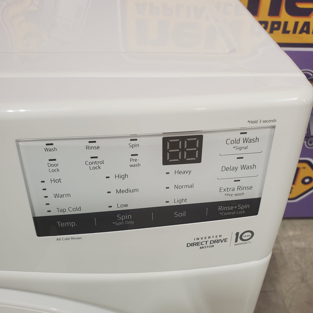 Pictures of LG Ultra Large Capacity Front Load 4.5 Cu. Ft. Washer in White with ColdWash Technology 3SD647 - WM3400CW - Scratch and Dent (Minor) - Neu Appliance Outlet - Discount Appliance Outlet in Austin, Tx