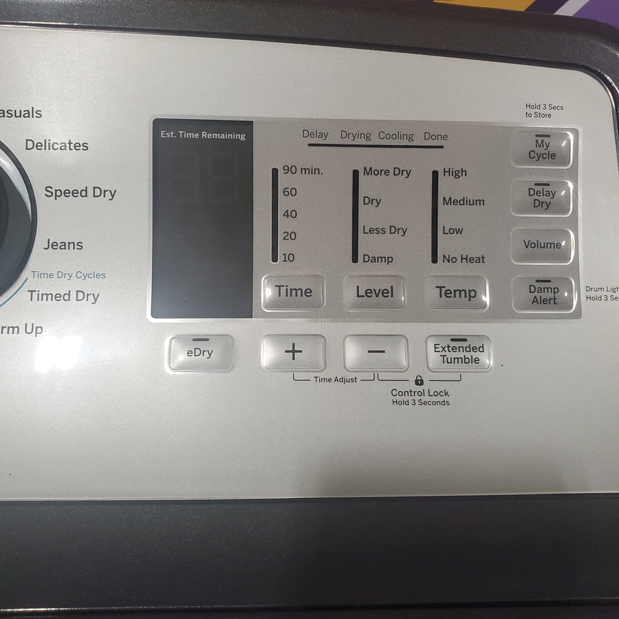 GE ENERGY STAR® 4.5 cu. ft. Capacity Washer with Stainless Steel Basket GTW685BPLDG - Certified Refurbished and GE 7.4 cu. ft. Capacity Smart Electric Dryer with HE Sensor Dry GTD75ECPLDG - Certified Refurbished