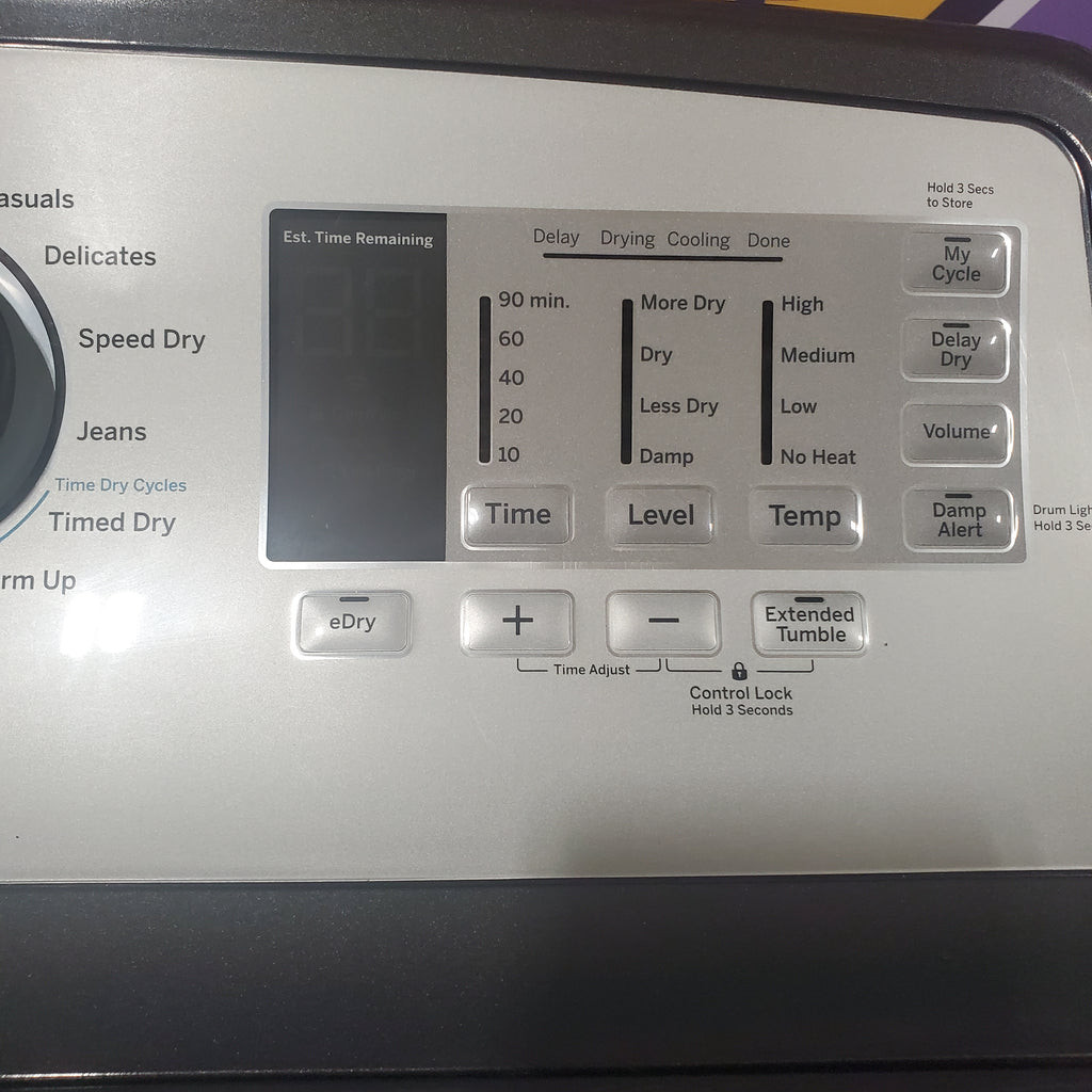 GE ENERGY STAR® 4.5 cu. ft. Capacity Washer with Stainless Steel Basket GTW685BPLDG - Certified Refurbished and GE 7.4 cu. ft. Capacity Smart Electric Dryer with HE Sensor Dry GTD75ECPLDG - Certified Refurbished