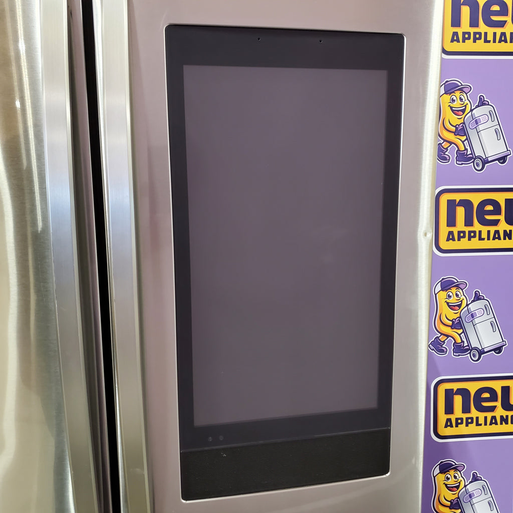 Pictures of Samsung 26.5 cu. ft. Large Capacity 3-Door French Door Refrigerator with Family Hub™ and External Water & Ice Dispenser in Stainless Steel 31132SD83 - RF27T5501SR - Scratch & Dent (Major) - Neu Appliance Outlet - Discount Appliance Outlet in Austin, Tx