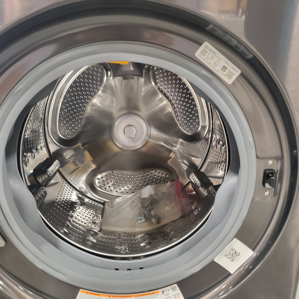 Pictures of Black Steel ENERGY STAR LG WashTower Stacked Laundry Center with 4.5 cu. ft. Washer and 7.4 cu. ft. Electric Dryer with Smart ThinQ Technology WKEX200HBA - Scratch & Dent - Minor - Neu Appliance Outlet - Discount Appliance Outlet in Austin, Tx