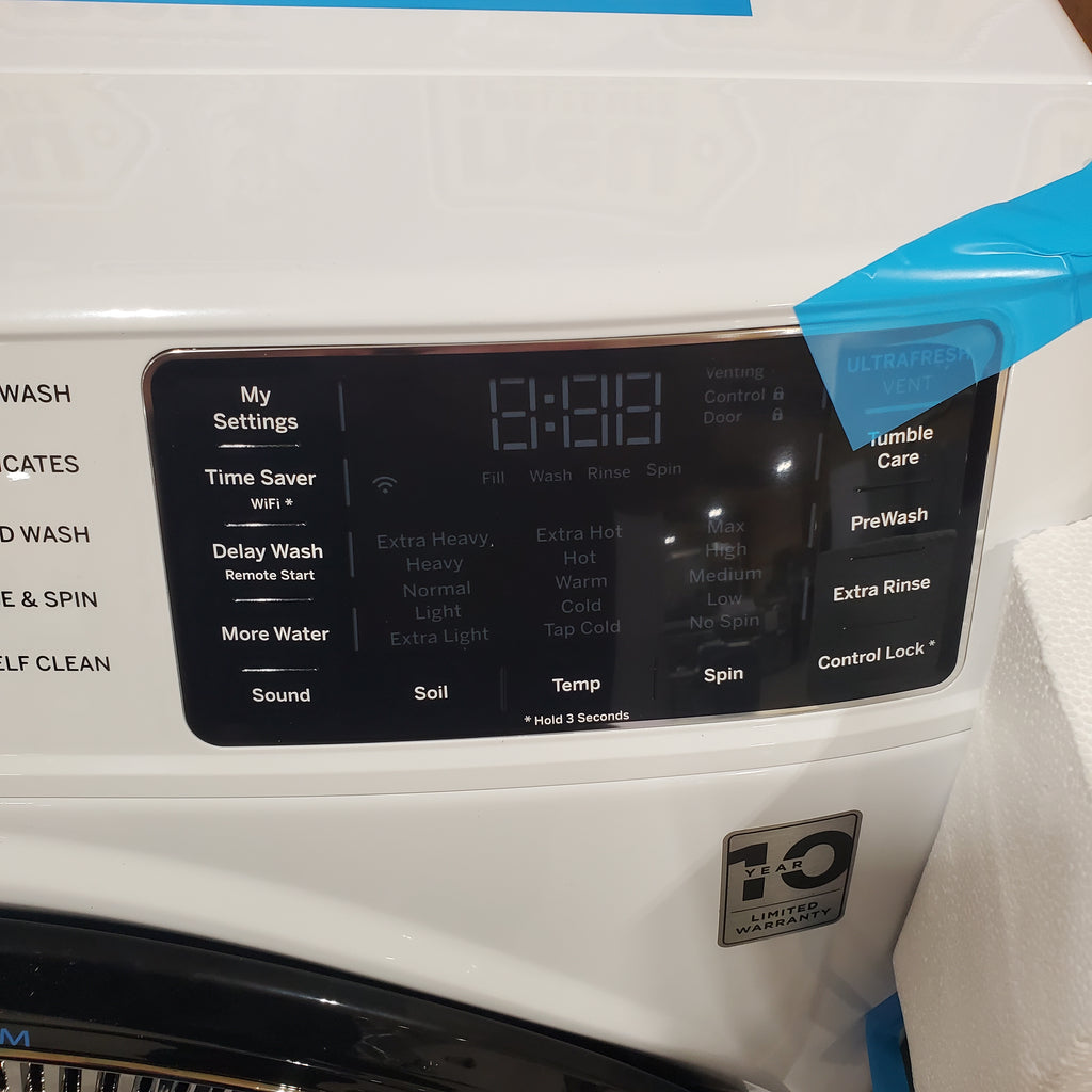 GE ENERGY STAR 4.8 cu. ft. Capacity Smart Front Load Washer with UltraFresh Vent System with OdorBlock GFW550SSNWW - New in Box and GE ENERGY STAR 7.8 cu. ft. Smart Frontload Electric Dryer with Sensor Dry 15021 - GFD55ESSNWW - New in Box