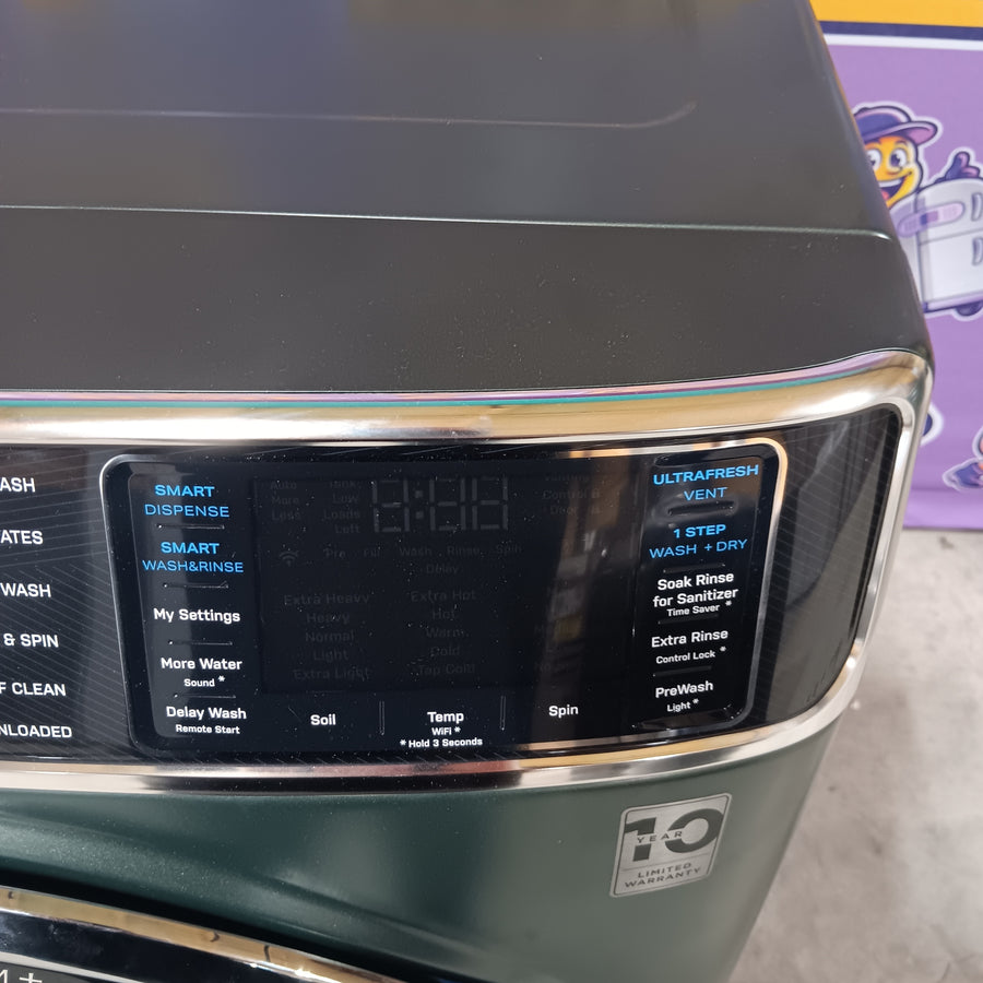 GE Profile™ 5.5 cu. ft. Capacity Smart Front Load ENERGY STAR® Steam Washer PFW955SPWGN - New Box and GE Profile 7.8-cu ft Stackable Vented Gas Dryer with Steam Cycle in Carbon Graphite 16204 - PFD95GSPWDS - Scratch & Dent (Minor)