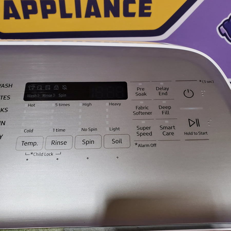 Samsung Top Load 5.0 Cu. Ft. Washer with Super Speed in White 31135SD249 - WA50R5400AW - Scratch & Dent (Moderate)