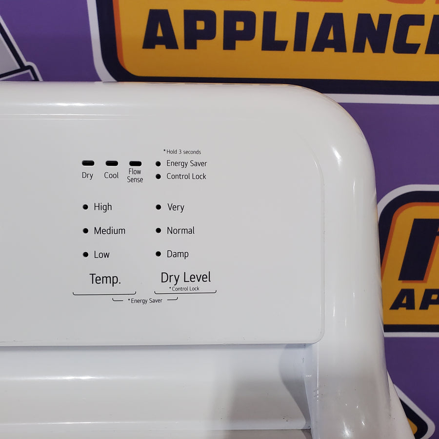 LG 7.3 Cu. Ft. Electric Rear Control Ultra Large Capacity Dryer in White with Sensor Dry 251313SD1066 - DLE6100W - Scratch & Dent (Moderate)