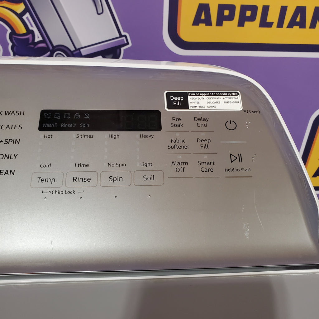Pictures of Samsung ENERGY STAR 5.0 cu. ft. Top Load Washing Machine with Active Water Jet 1CR04027 - WA50R5200AW - Certified Refurbished - Neu Appliance Outlet - Discount Appliance Outlet in Austin, Tx