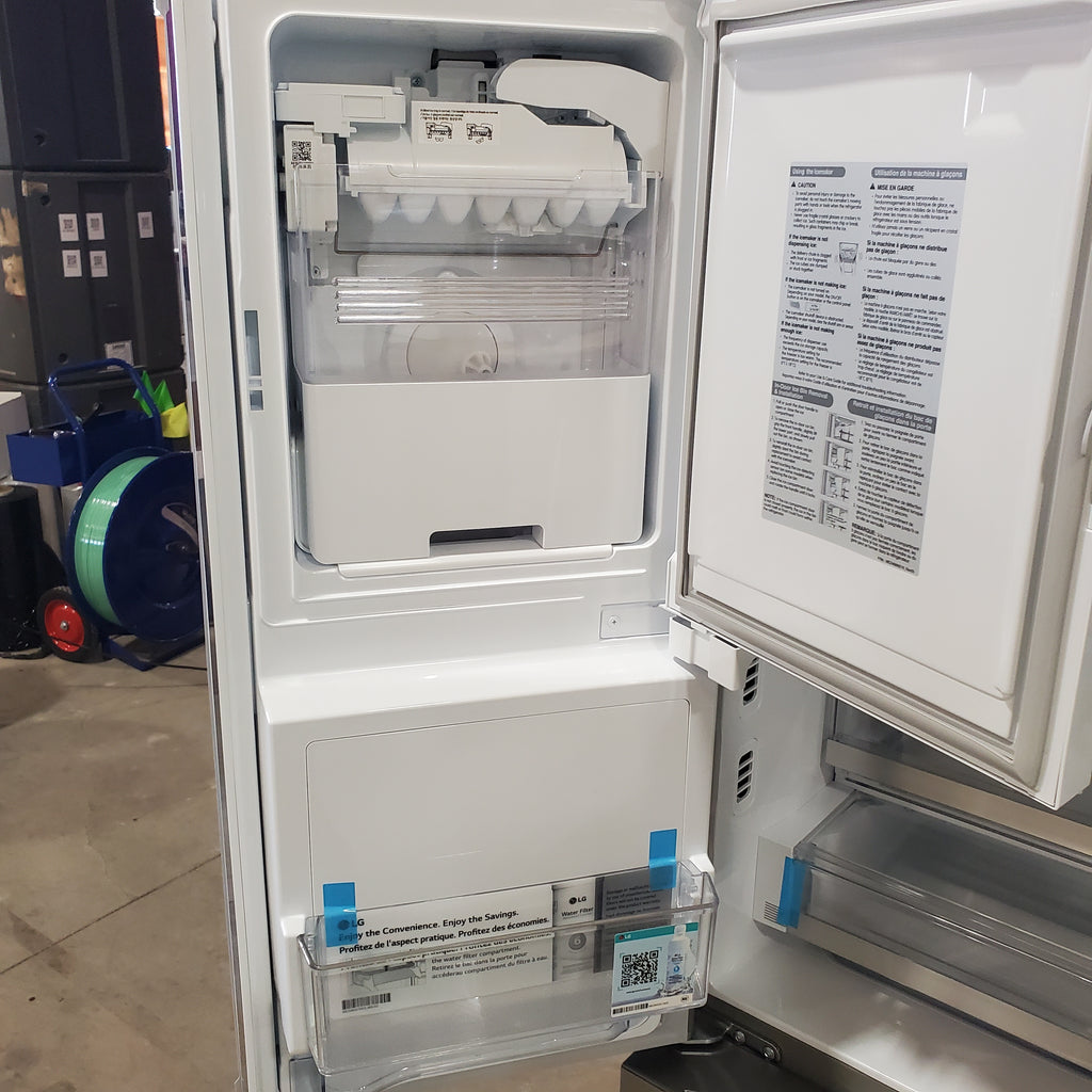 Pictures of LG 26 cu. ft. Counter-Depth French Door Refrigerator in Stainless Steel with Mirror InstaView™ LRYKC2606S - Open Box - Neu Appliance Outlet - Discount Appliance Outlet in Austin, Tx