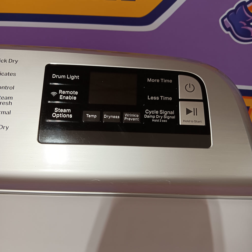 Pictures of Maytag Smart Top Load Electric 7.4 Cu. Ft. Steam Dryer with Extra Power and Advanced Moisture Sensing 25134SD467 - MED7230HW - Scratch & Dent (Minor) - Neu Appliance Outlet - Discount Appliance Outlet in Austin, Tx