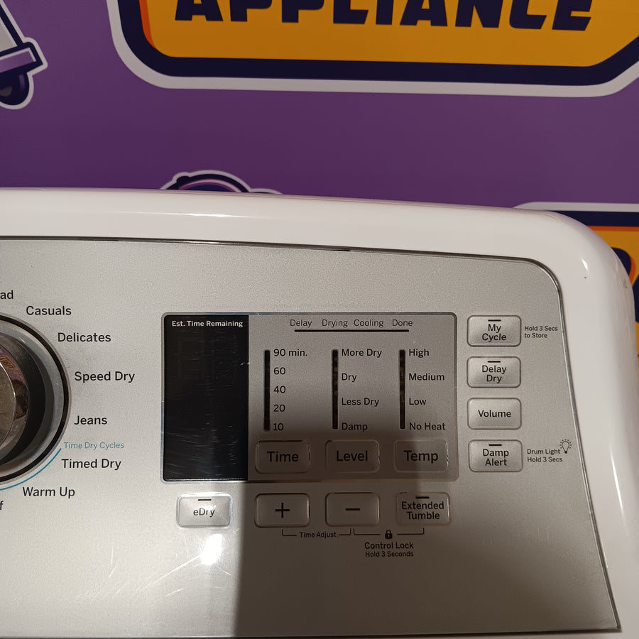 GE Top Load 4.0 Cu. Ft. Capacity Washer with Stainless Steel Wash Basket GTW325ASWWW - New in Box and GE 7.4-cu ft Vented Electric Dryer in White 16256 - GTD72EBSNWS - Certified Refurbished