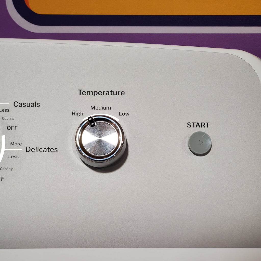 Pictures of GE White Electric 7.2 Cu. Ft. Capacity Dryer with Up to 120 Ft. Venting and Reversible Door 1CR04122 - GTD38EASWWS - Certified Refurbished - Neu Appliance Outlet - Discount Appliance Outlet in Austin, Tx