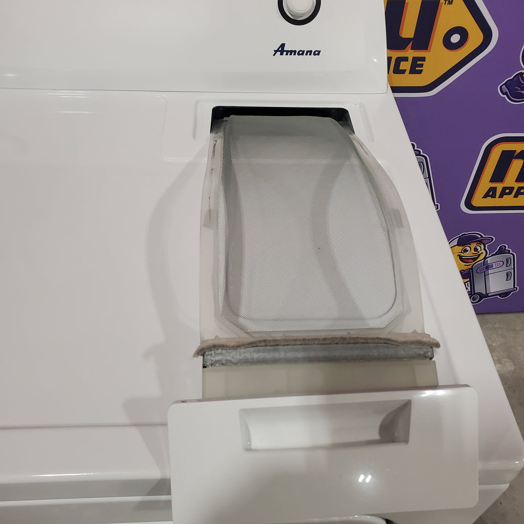 Pictures of Amana 6.5 Cu. Ft. Electric Dryer with Wrinkle Shield Option and Automatic Dryness Control in White 1CR05061 - NED4655EW - Certified Refurbished - Neu Appliance Outlet - Discount Appliance Outlet in Austin, Tx