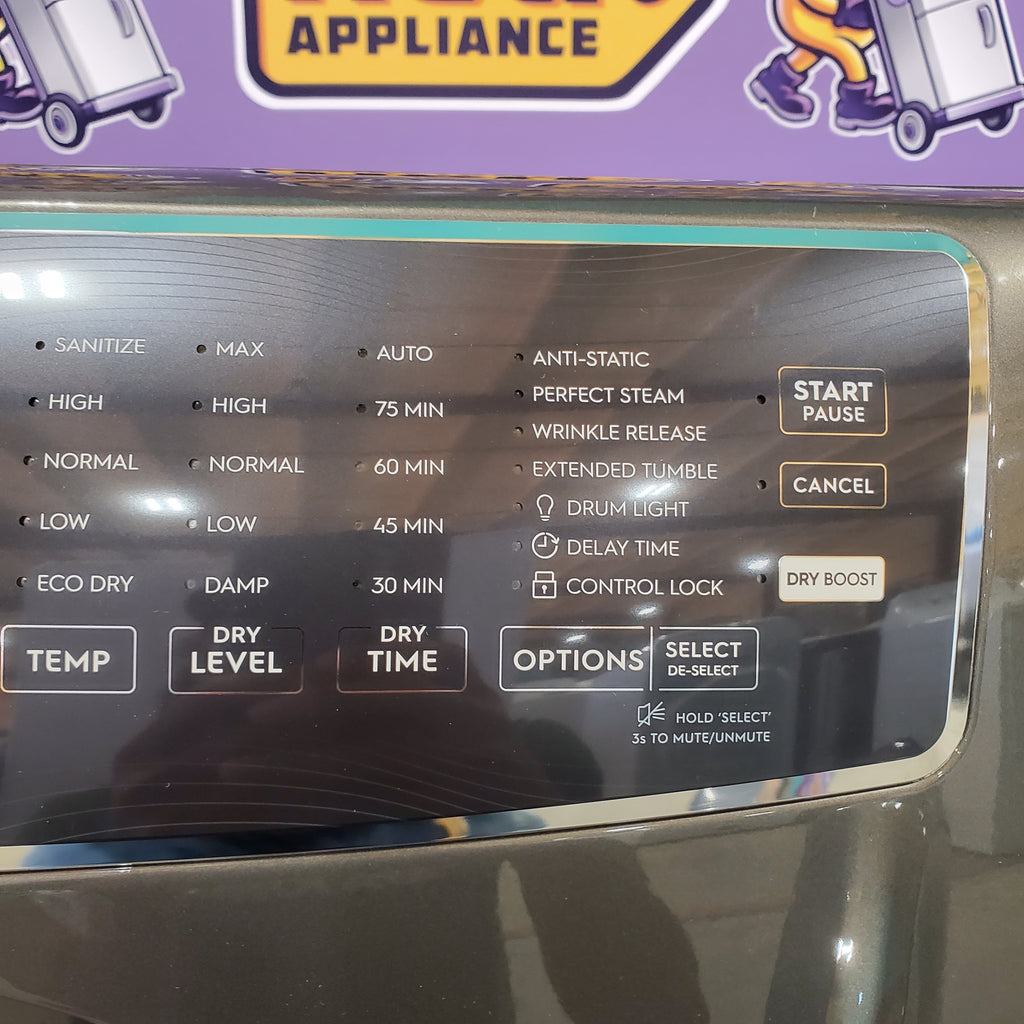 Pictures of Electrolux Titanium 600 Series Electric 8.0 Cu. Ft. Dryer with Balanced Dry and Perfect Steam Option ELFE7637AT - Open Box - Neu Appliance Outlet - Discount Appliance Outlet in Austin, Tx