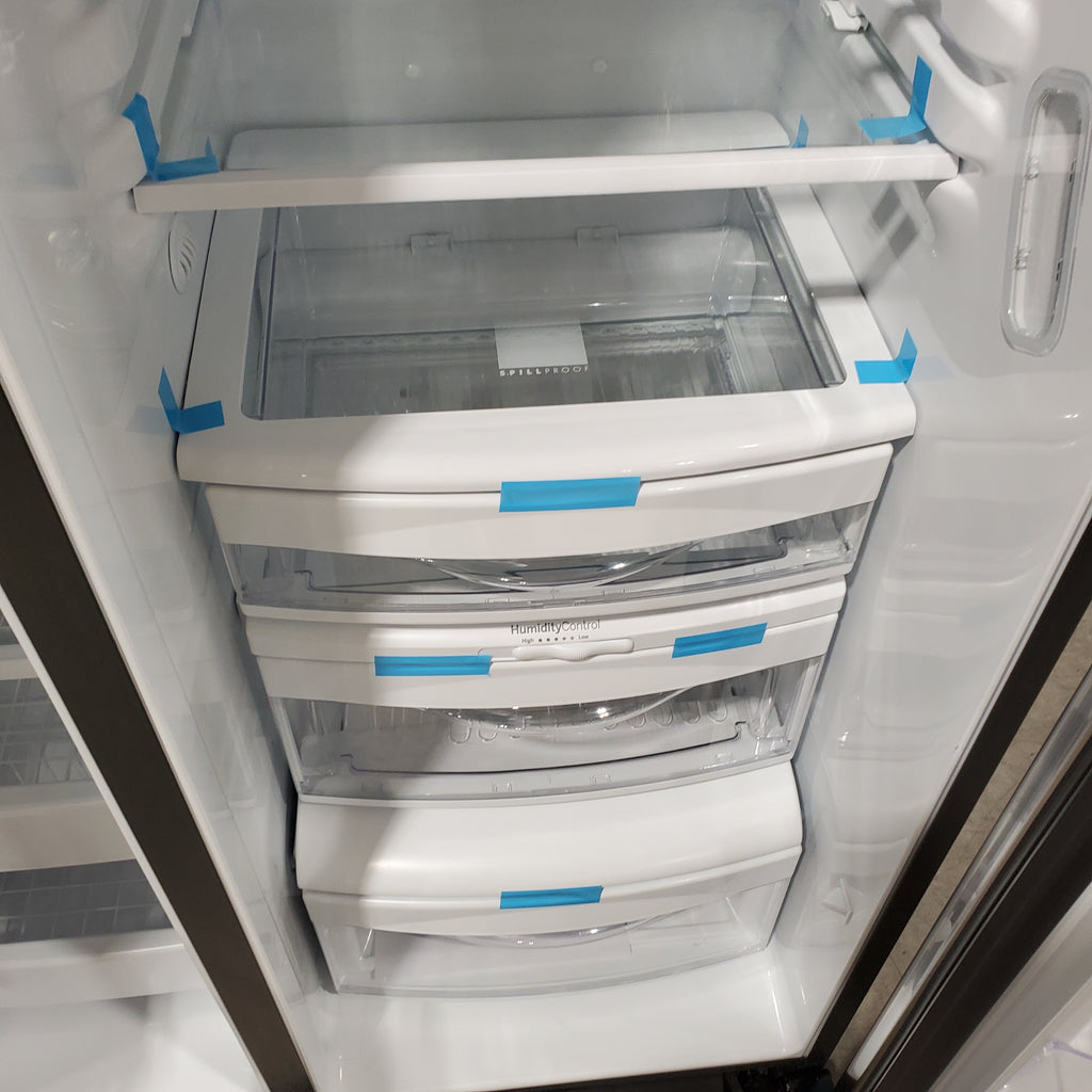 Pictures of GE 21.8 Cu. Ft. Counter-Depth Fingerprint Resistant Side-By-Side Refrigerator GZS221YN - New in Box - Neu Appliance Outlet - Discount Appliance Outlet in Austin, Tx