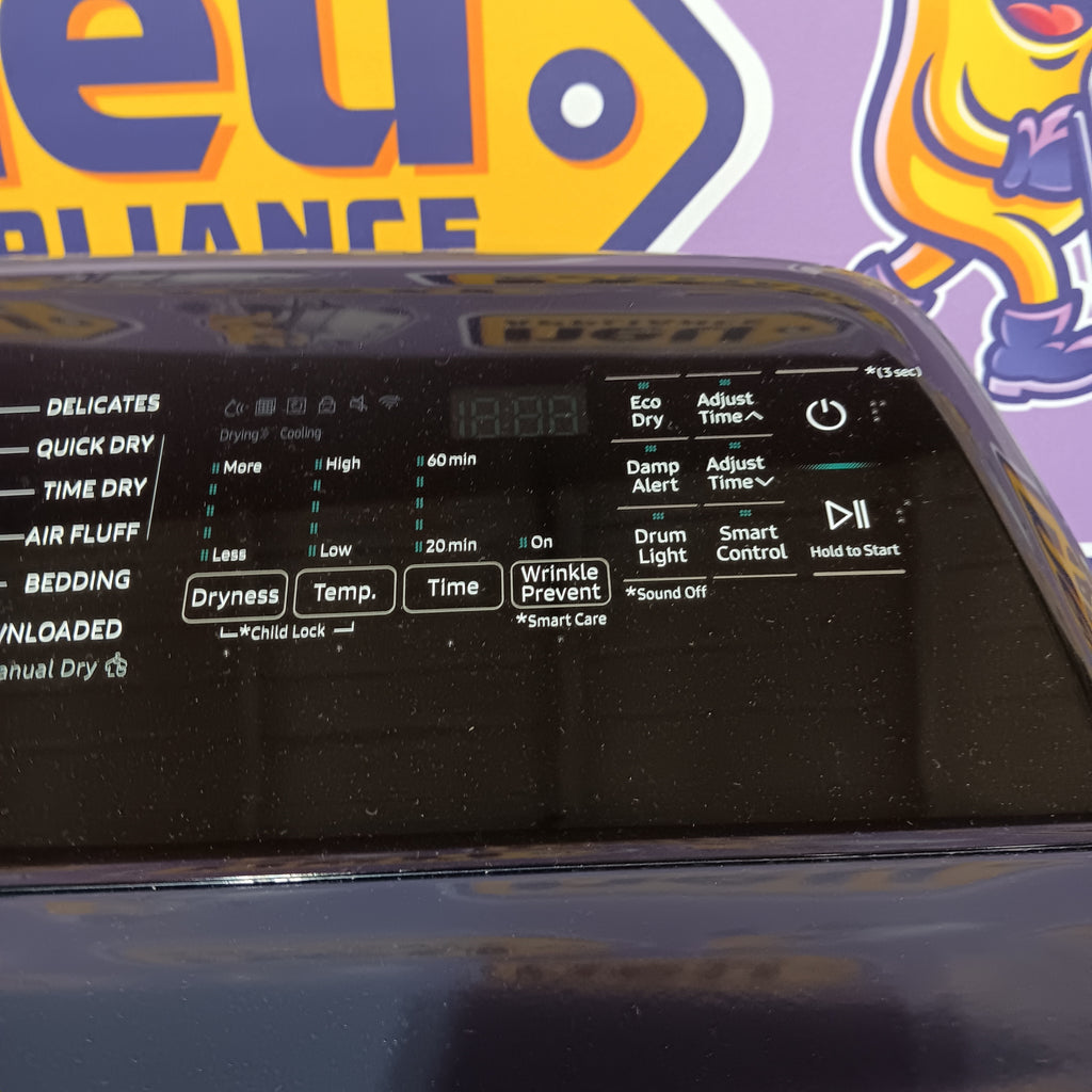 Samsung Brushed Navy Blue 7.4 cu. ft. Smart Vented Electric Dryer with Pet Care Dry and Steam Sanitize+ 6SD083 - DVE54CG7150D - Scratch & Dent (Minor)