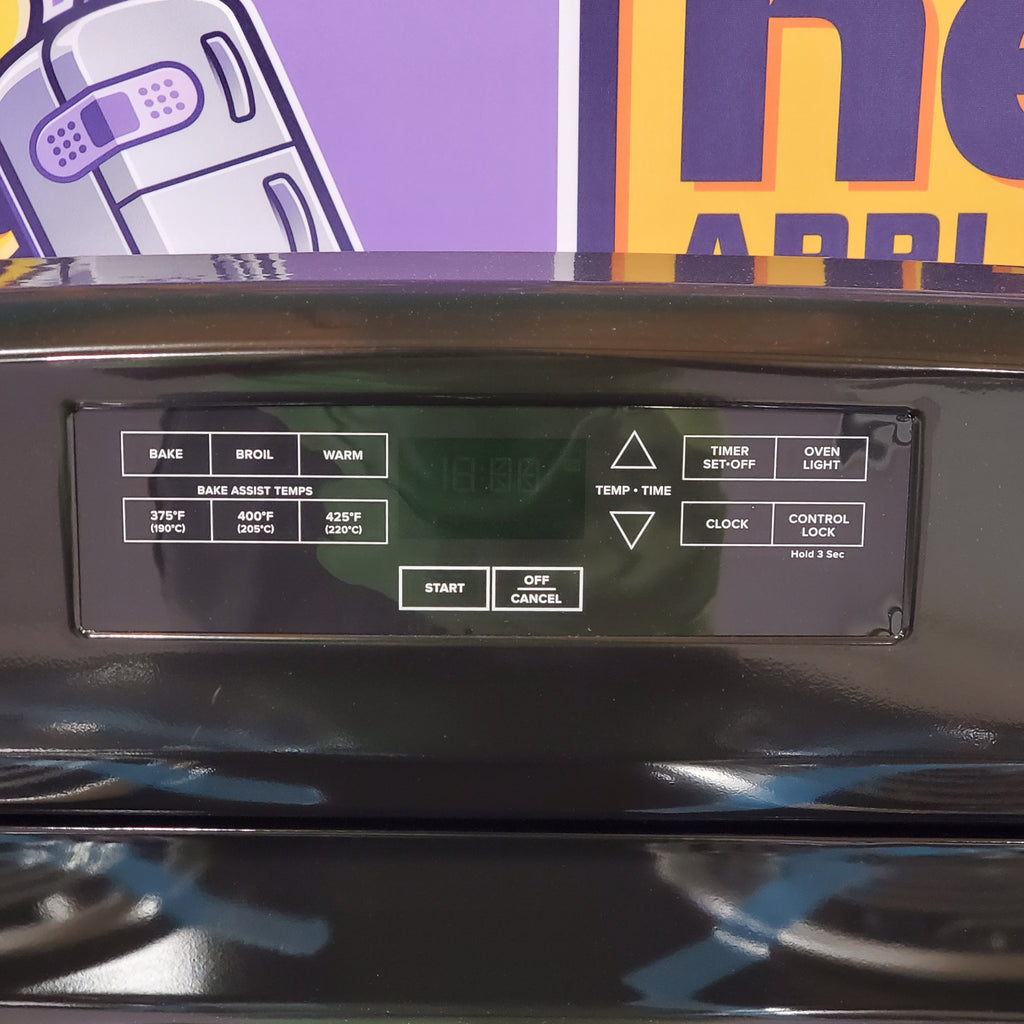 Pictures of Amana 30-inch Electric Range with Temp Assure Cooking System in Black ACR4303MFB8 - Open Box - Neu Appliance Outlet - Discount Appliance Outlet in Austin, Tx