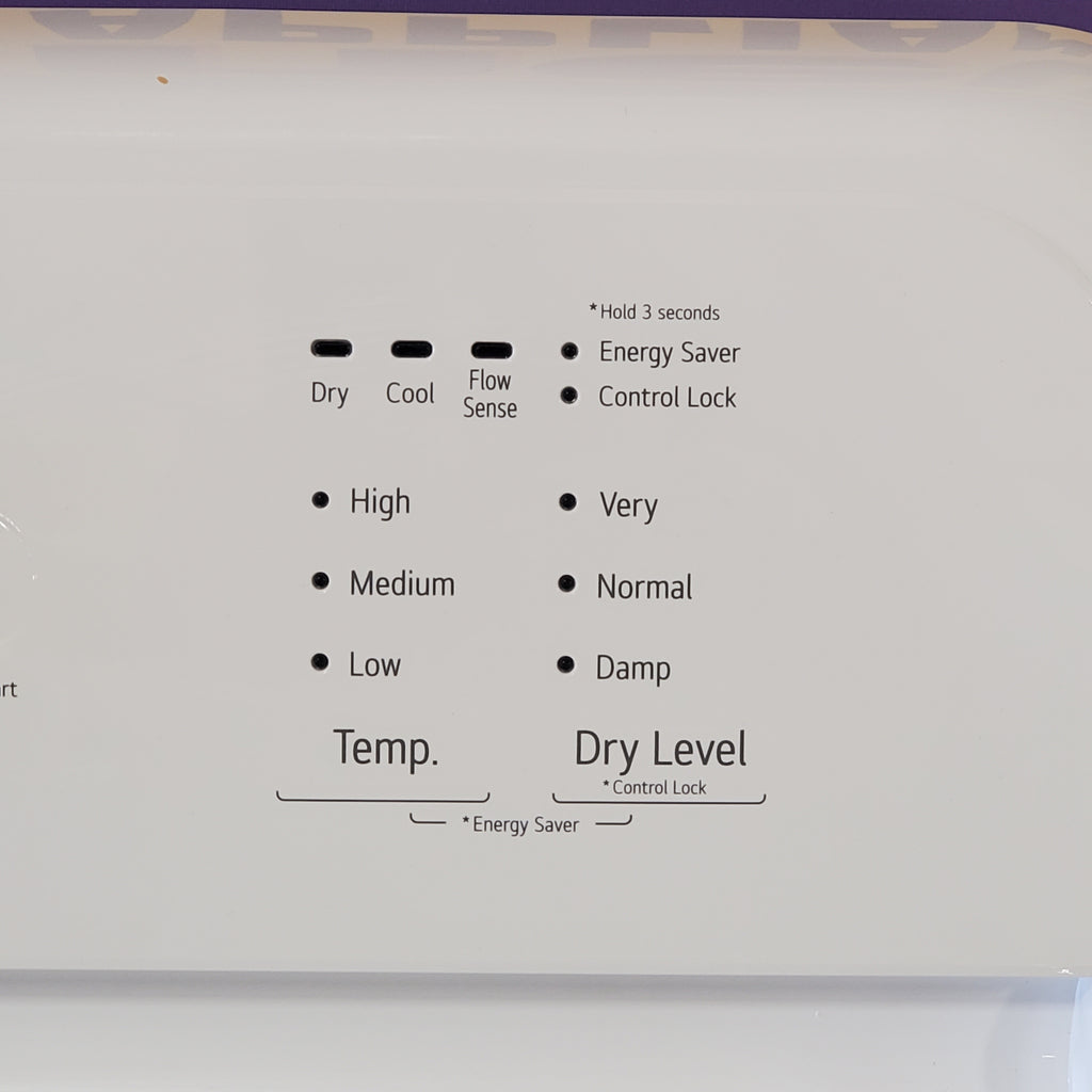 Pictures of LG White Electric Rear Control Ultra Large Capacity 7.3 Cu. Ft. Dryer with Sensor Dry DLE6100W - Open Box - Neu Appliance Outlet - Discount Appliance Outlet in Austin, Tx