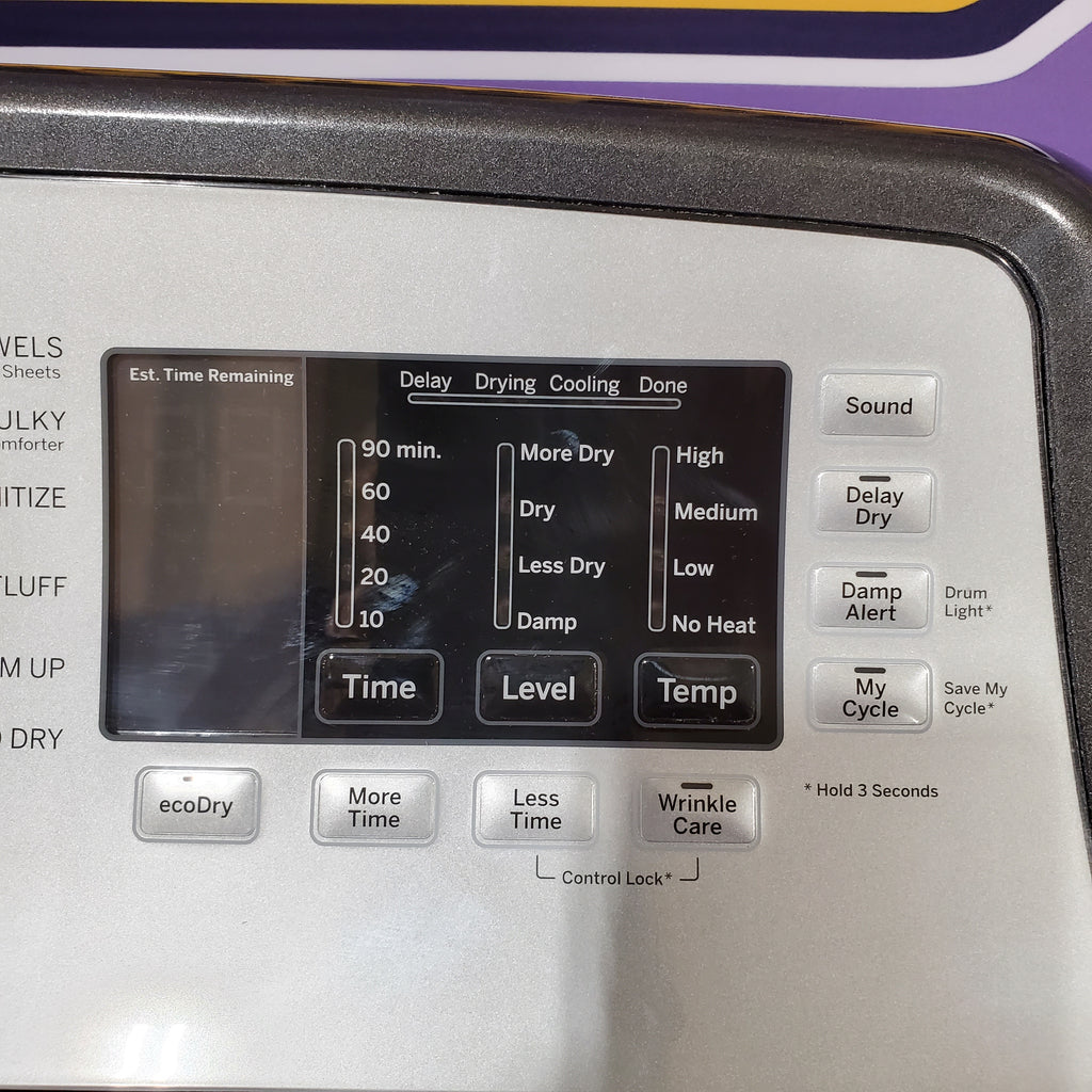 Pictures of GE Diamond Gray Energy Star Electric 7.4 Cu. Ft. Dryer with Aluminized Alloy Drum, Sanitize Cycle, and Sensor Dry GTD72EBPNDG - Certified Refurbished - Neu Appliance Outlet - Discount Appliance Outlet in Austin, Tx